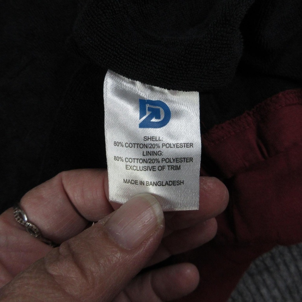 DudeRobe Robe Mens L Red Hooded Belted Polycotton Jersey Lightweight NWT - Picture 8 of 16